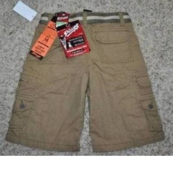 *Cargo Shorts Adjustable Waist sz 10 Plugg Trekker Brown Belted 8 Pockets Boys - Picture 5 of 6